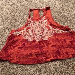 Boho Crop Top w/ Embroidery Detail